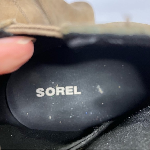 Sorel Joan of arc ll wedge booties tan leather size 10.5 - Picture 7 of 8